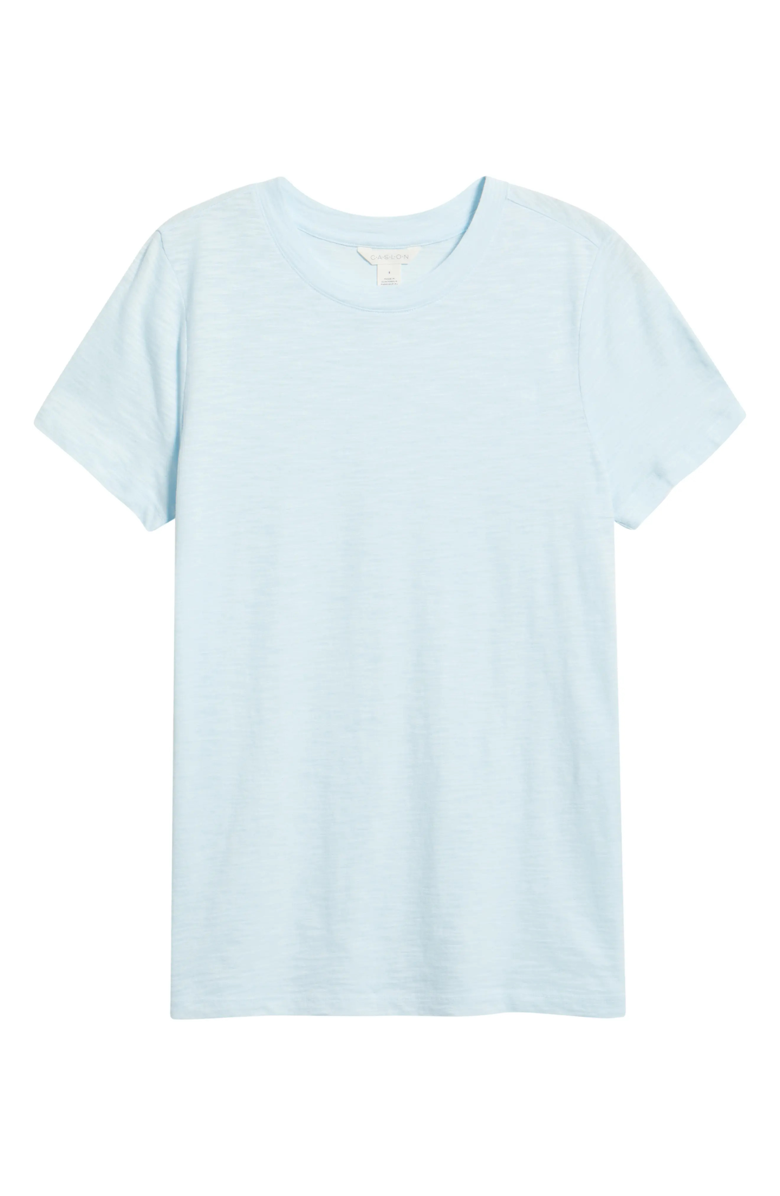 caslon(r) Cotton Blend Crewneck T-Shirt in Blue Windsurfer Brooke Stripe at Nordstrom, Size X-Large | Nordstrom
