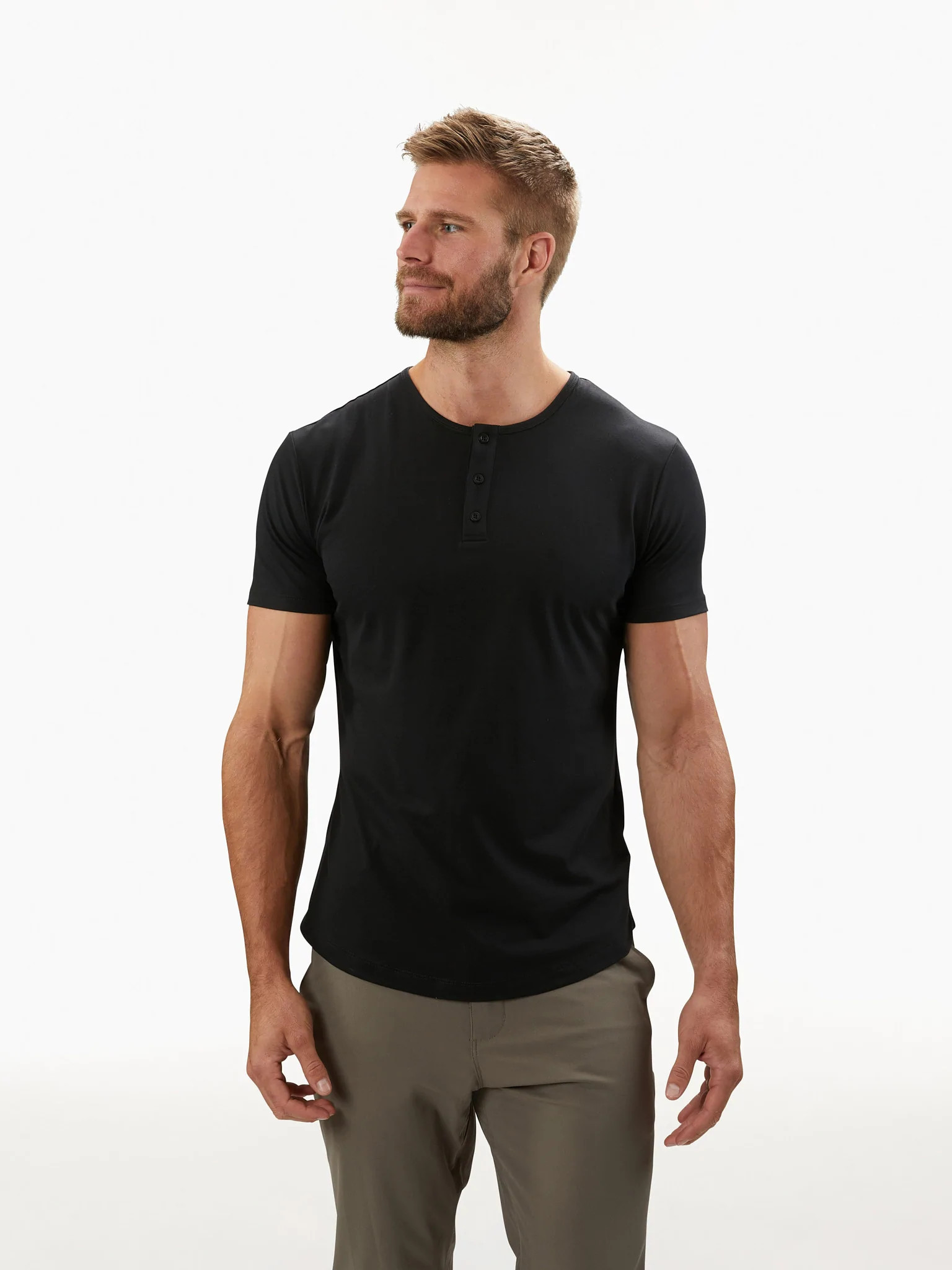 AO Henley Curve-Hem | Swell Signature-fit PYCA Pro® | Cuts Clothing