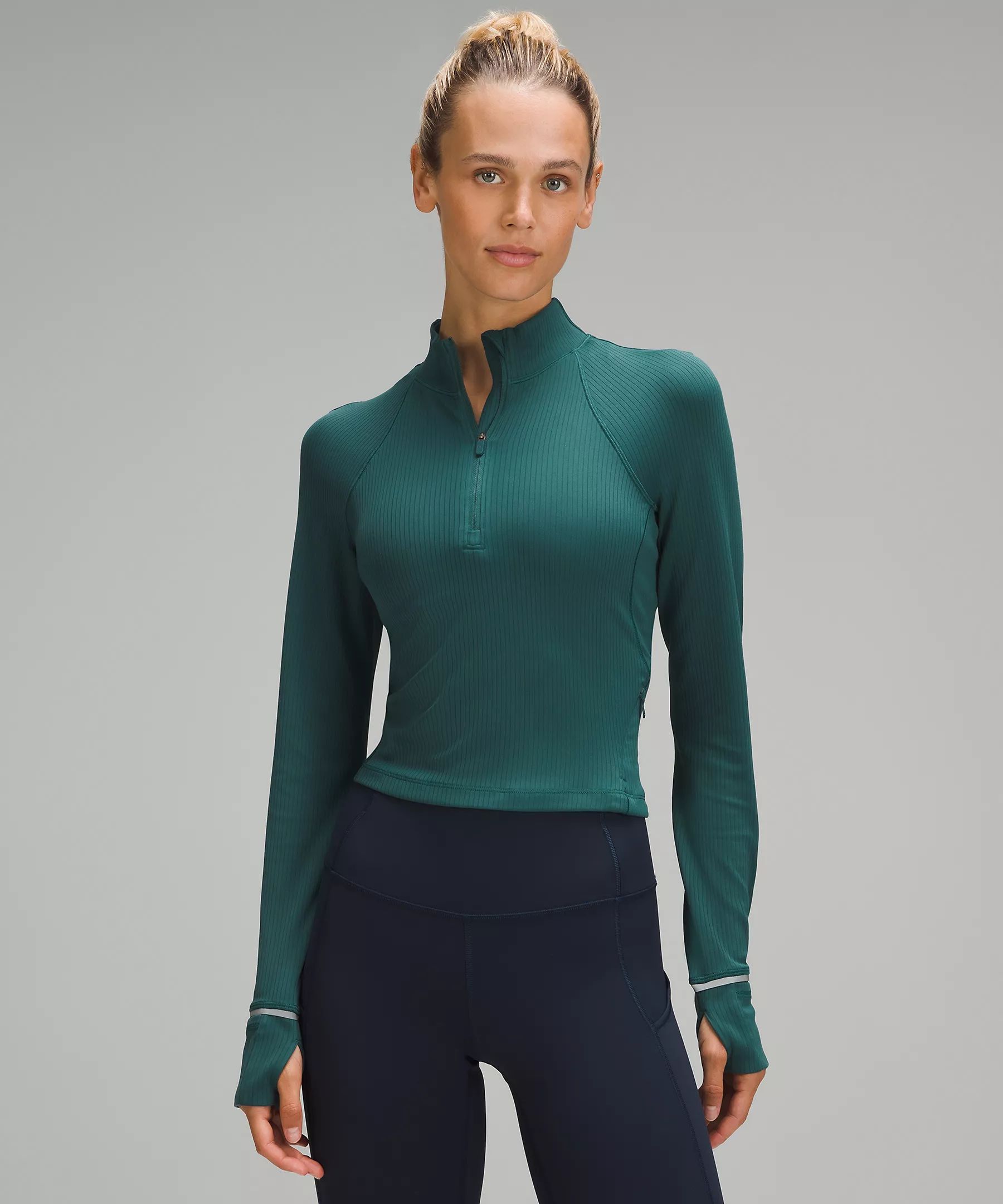 It's Rulu Ribbed Cropped Half Zip | Lululemon (US)