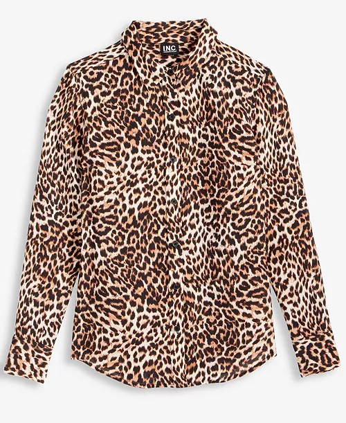 Women's Leopard-Print Shirt, Macy's Exclusive | Macy's