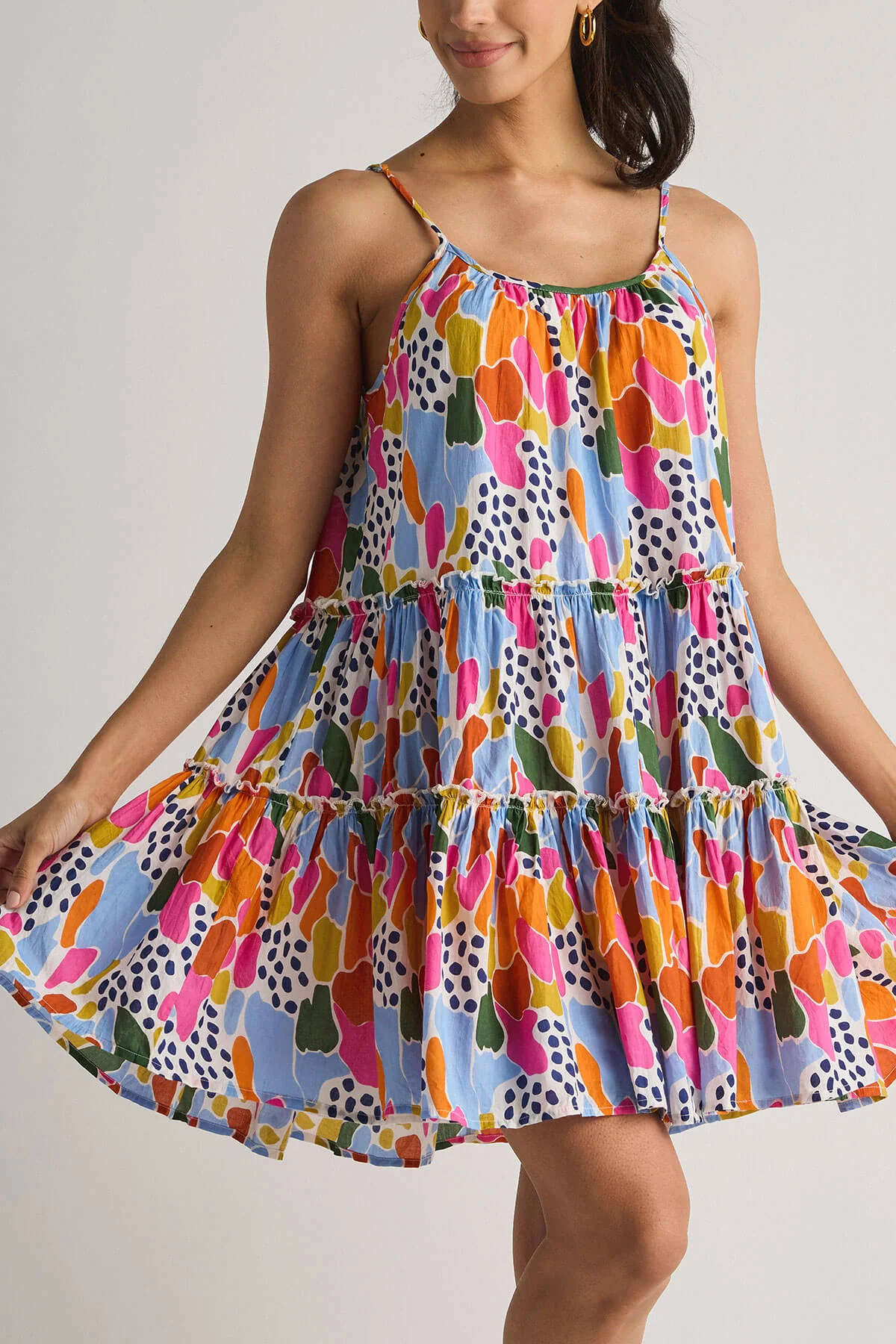 THML Drop Waist Printed Dress | Social Threads