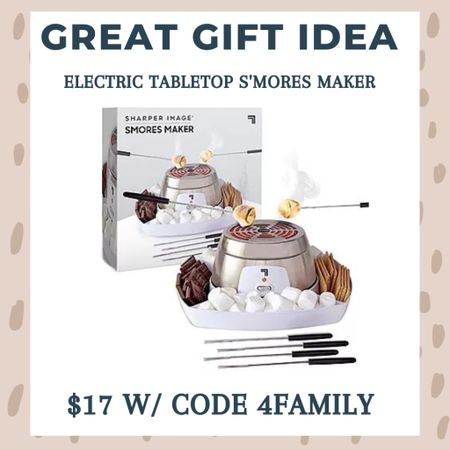 Great Gift Idea for families! Electric tabletop s’mores maker!

LTKhome / LTKunder100 / LTKunder50 / LTKsalealert / LTKstyletip / LTKFind / J.C. Penney / JCPenney / sale alert / sale / J.C. Penney sale / JCPenney sale / JCPenney finds / s’mores maker / novelty / novelty kitchenware / novelty goods / home decor / home / kitchen / dining / dining sale / kitchenware sale / christmas gift / family christmas gift / gift for the family / family gift / christmas gift guide / christmas gifts / gift guide / gift guides / Christmas 

#LTKHoliday #LTKGiftGuide #LTKSeasonal