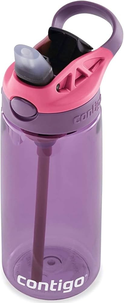 Contigo Aubrey Kids 20oz Cleanable Water Bottle with Silicone Straw, Spill-Proof Lid, Eggplant - ... | Amazon (US)
