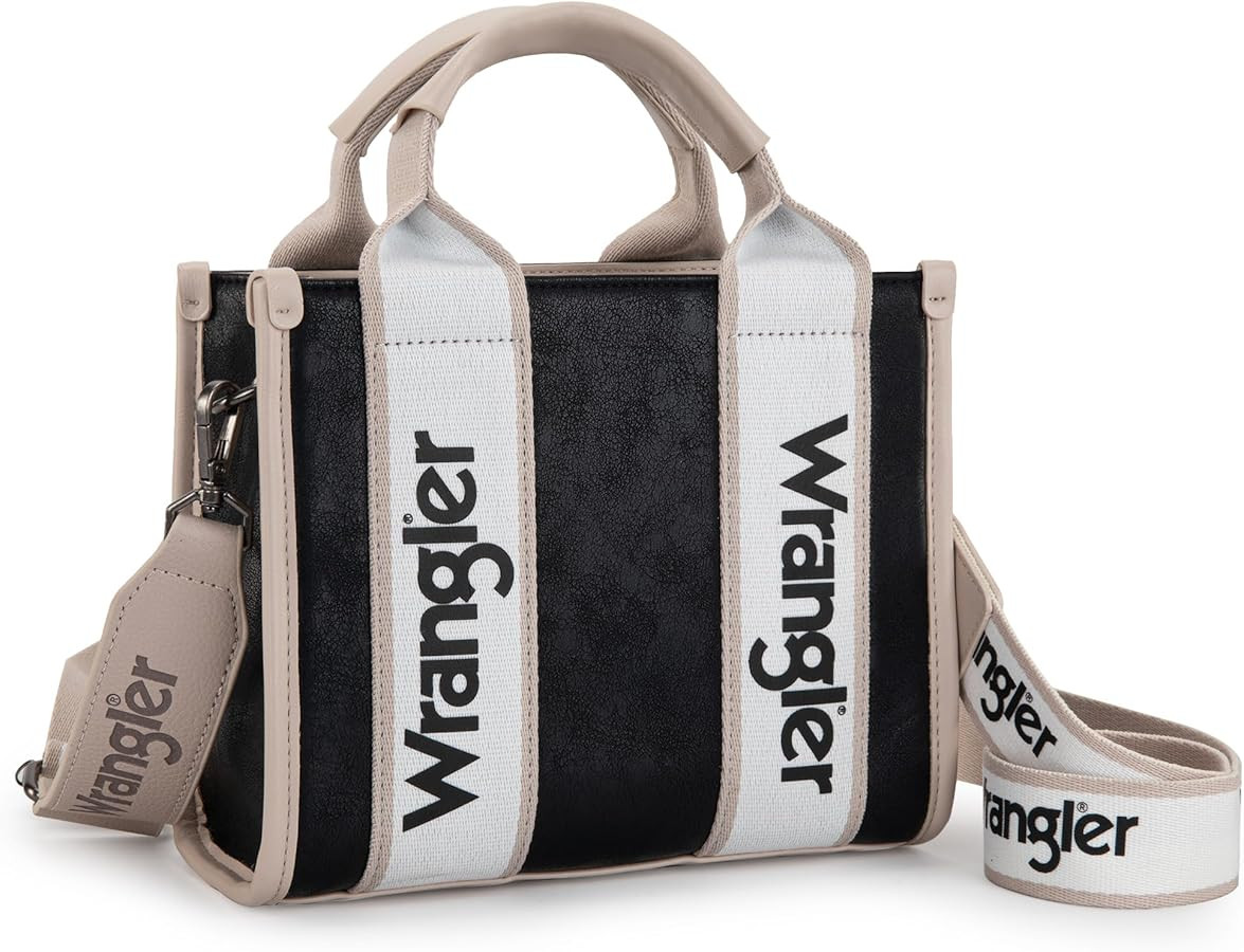 Wrangler Womens Mini Tote Bag Cotton Ribbon Crossbody Handbag | Amazon (US)