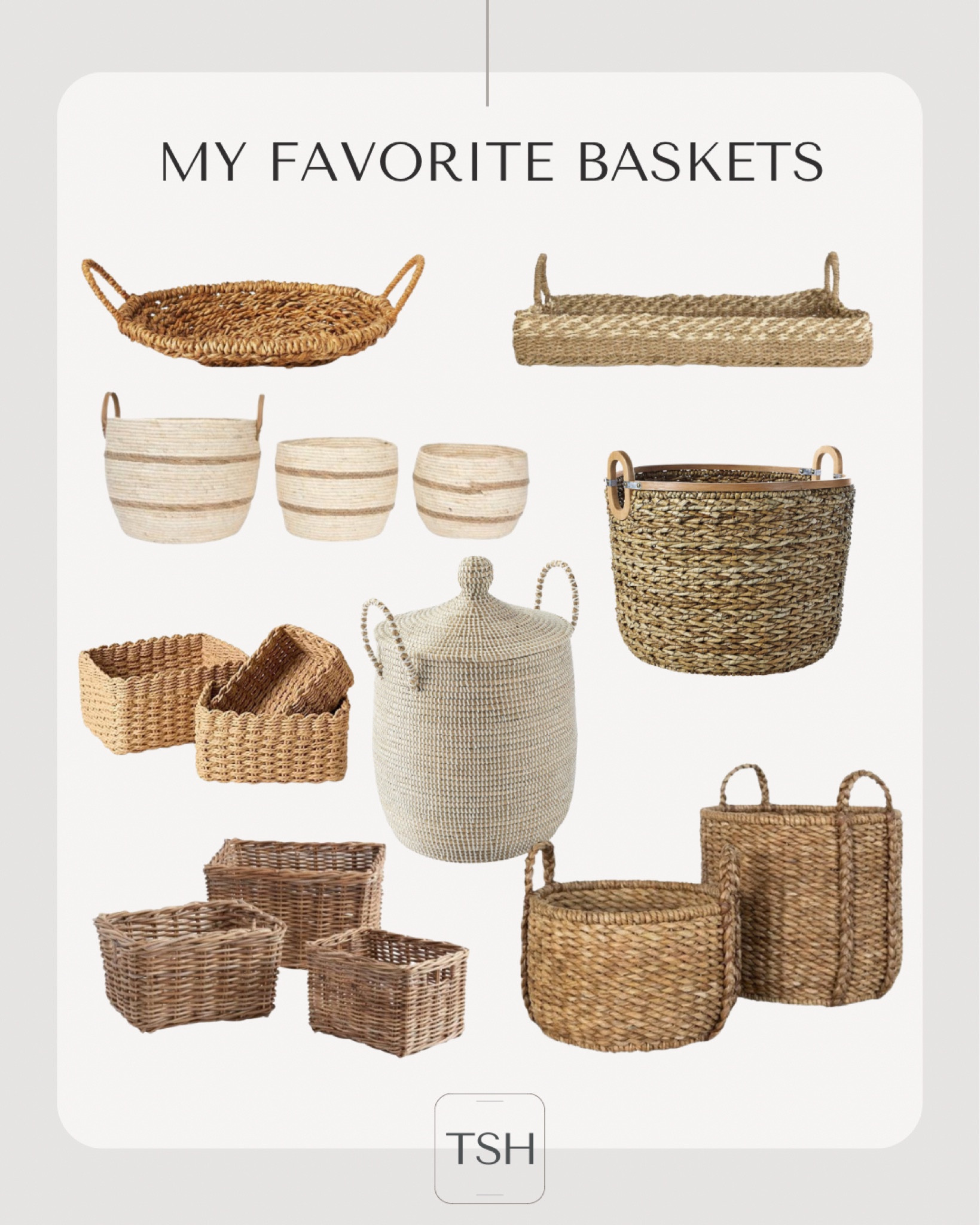 Baskets, living room decor, home decor.  My favorite baskets - have and love them all!

#LTKunder100 #LTKFind #LTKhome