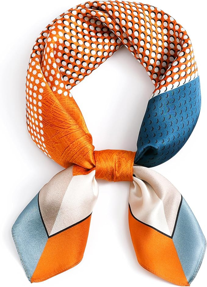 STARWHISPER 100% Pure Mulberry Silk Square Scarf27 x27 Lightweight Neckerchief Hair Scarf Headsca... | Amazon (US)