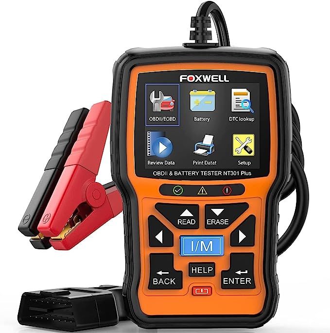 FOXWELL NT301 Plus OBD2 Scanner with 12V Battery Tester, 2 in 1 Enhanced OBDII Check Engine Code ... | Amazon (US)