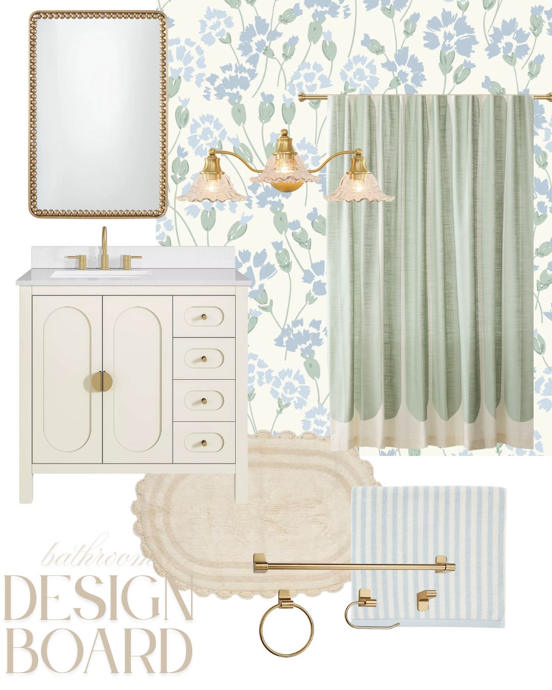 blue and green guest bathroom/owner bathroom design inspo. Included mixed patterns and vintage fixtures 

Wallpaper is Loomwell. Linked similar

#LTKStyleTip #LTKHome