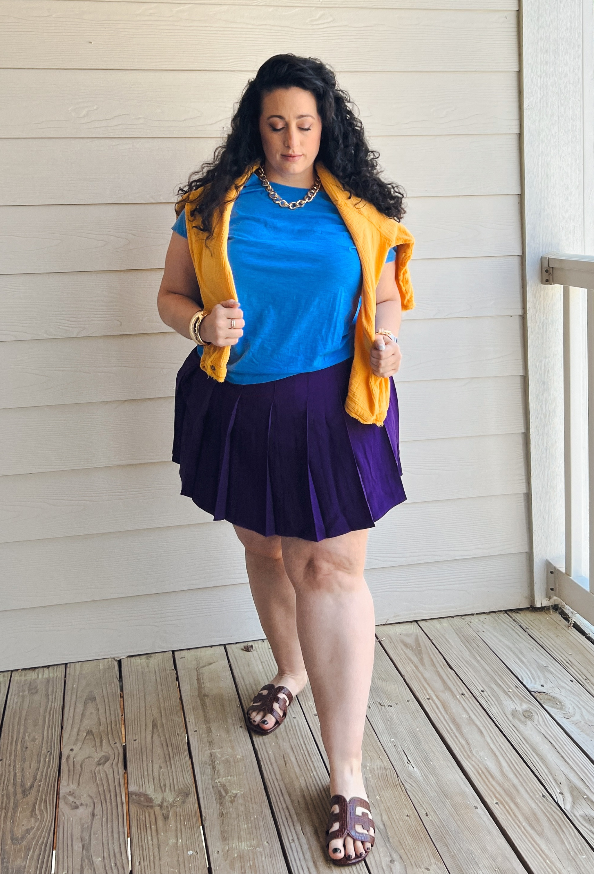 Kronk Disney Bound or a fun bright outfit 💛💜💙 Yellow top is old from FP but linked similar 

#LTKmidsize #LTKfindsunder100 #LTKplussize