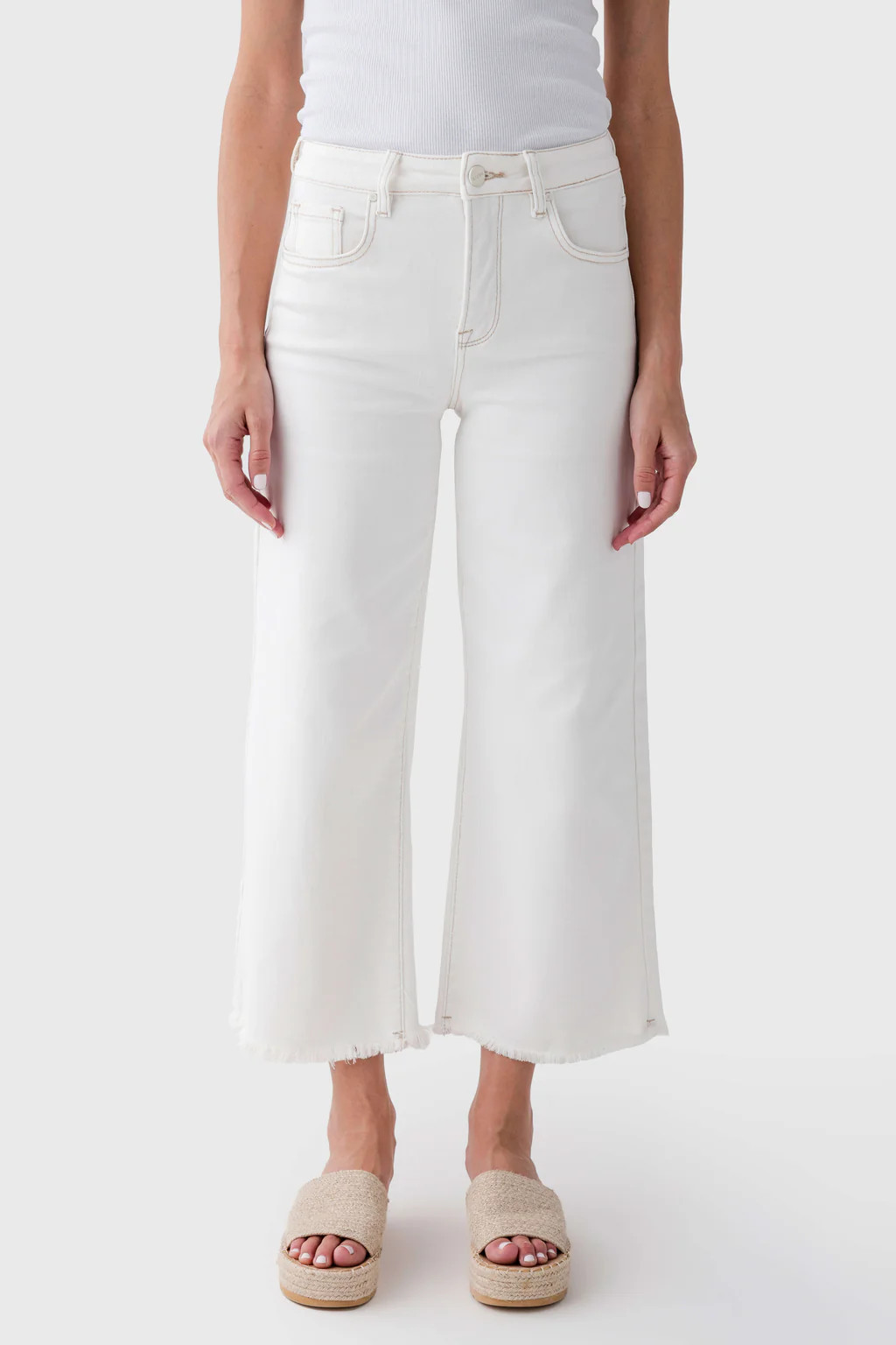 Risen Marlo Wide Leg Crop Jeans | Social Threads