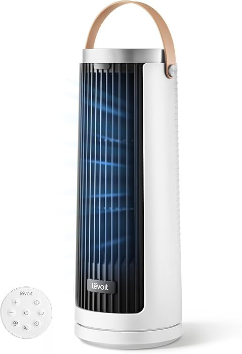 Levoit Tower Fan for Bedroom, 20dB Quiet Desk Fan, Easy to Carry & Plug-in | Amazon (US)