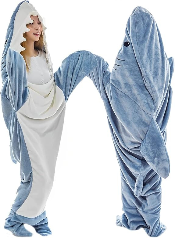 Tzlopfsz Shark Blanket for Adult Kids - Wearable Shark Blanket Hoodie,Cartoon Animals One-Piece B... | Amazon (US)
