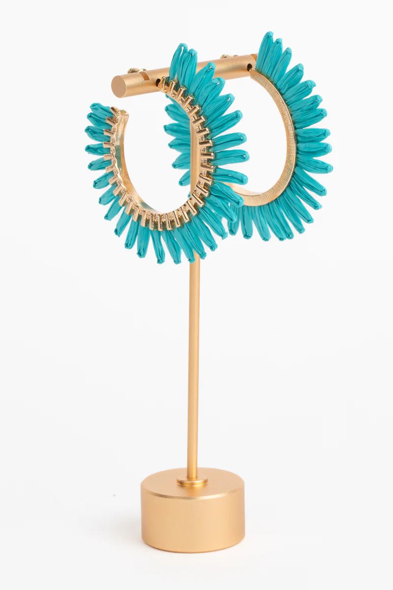 Betsy Hoop Earrings- Turquoise | Avara