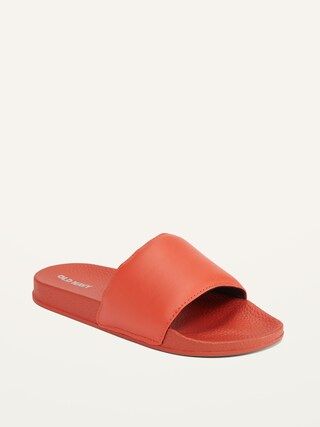 Gender-Neutral Faux-Leather Pool Slide Sandals for Kids | Old Navy (US)