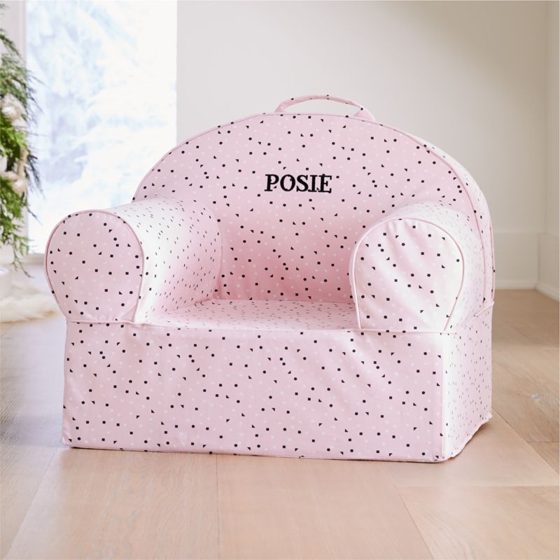 Large Pink Confetti Nod Chair + Reviews | Crate & Kids | Crate & Barrel