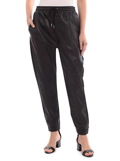 Bagatelle Faux-Leather Joggers on SALE | Saks OFF 5TH | Saks Fifth Avenue OFF 5TH