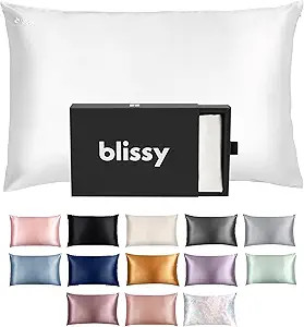 Blissy Silk Pillowcase - 100% Pure Mulberry Silk - 22 Momme 6A High-Grade Fibers - Pillow Cover f... | Amazon (US)