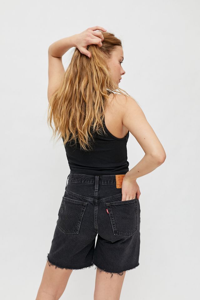 Levi’s 501 Mid-Thigh Denim Short – Lunar Black | Urban Outfitters (US and RoW)