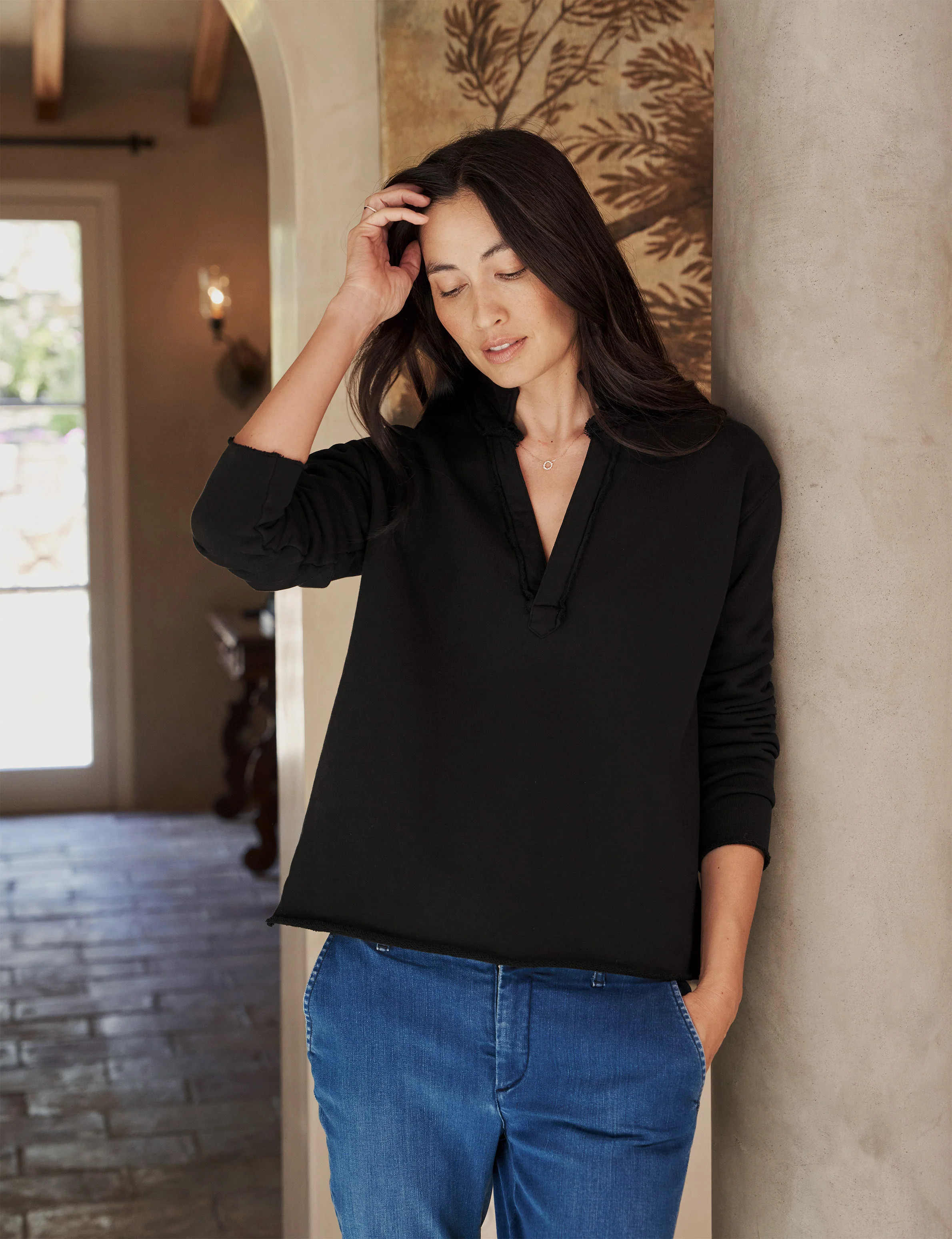 PATRICK Black, Triple Fleece | Frank & Eileen