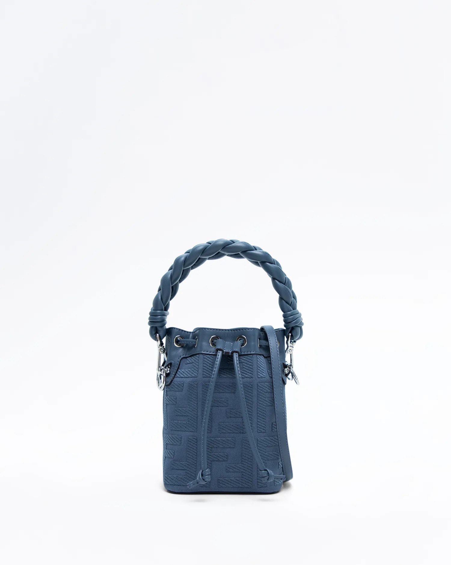 Canvas FF Mini Mon Tresor Braided Bucket Bag | Vivrelle