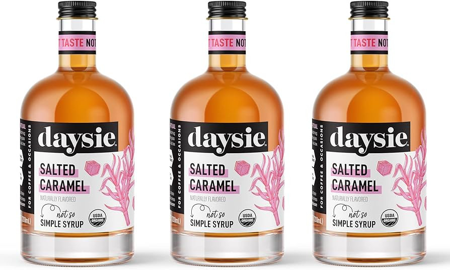 Daysie Salted Caramel (3-Pack) Certified Organic Syrup, 200ml | Amazon (US)