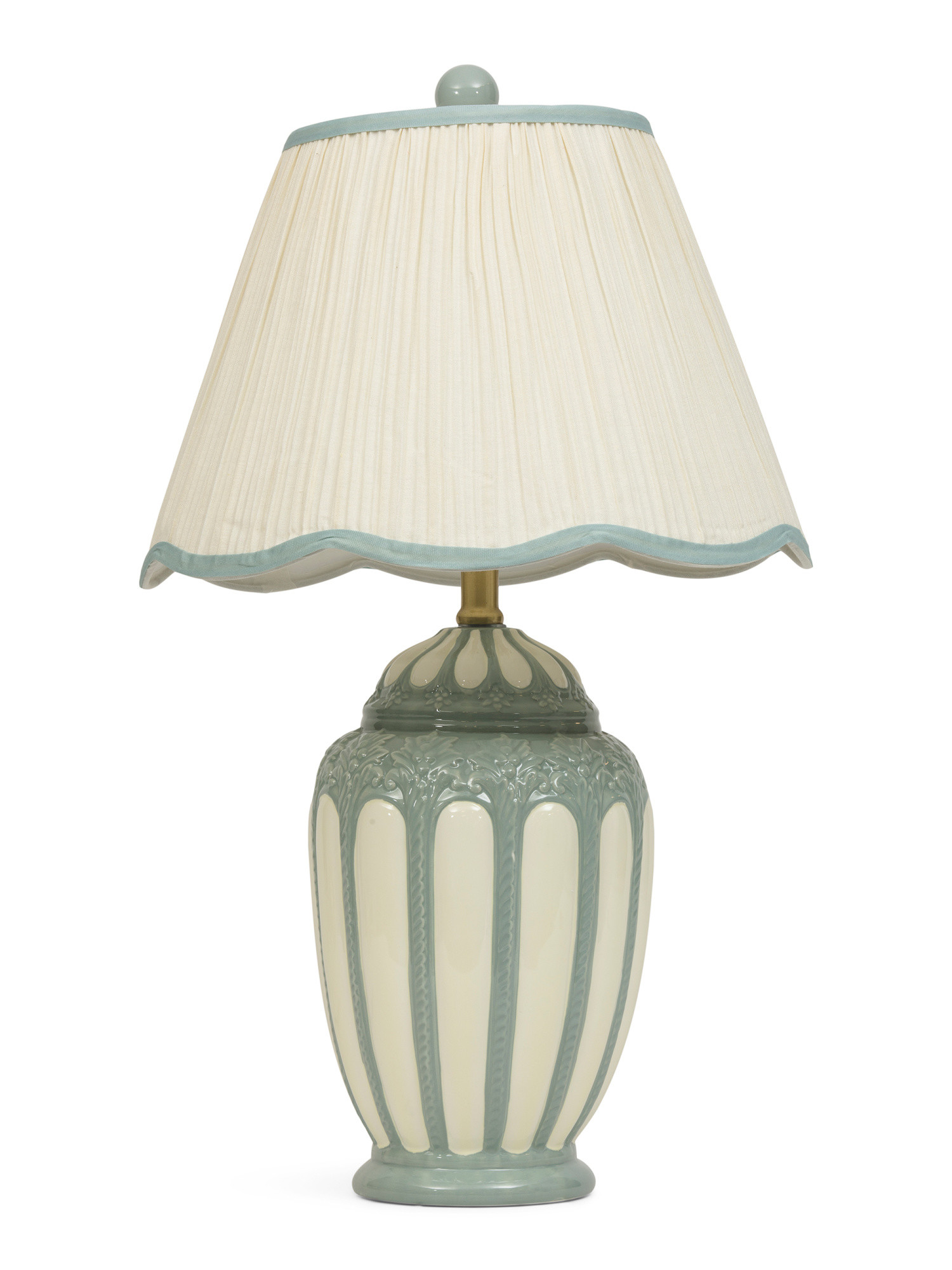 24.5 Scalloped Shade Painted Ceramic Table Lamp | TJ Maxx