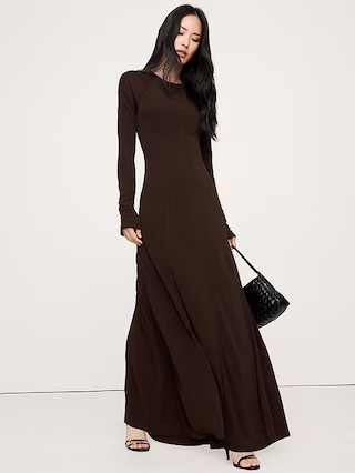 Paneled Knit Maxi Dress | Banana Republic (US)