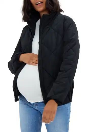Ingrid & Isabel® Reversible Faux Shearling Maternity Jacket | Nordstrom | Nordstrom