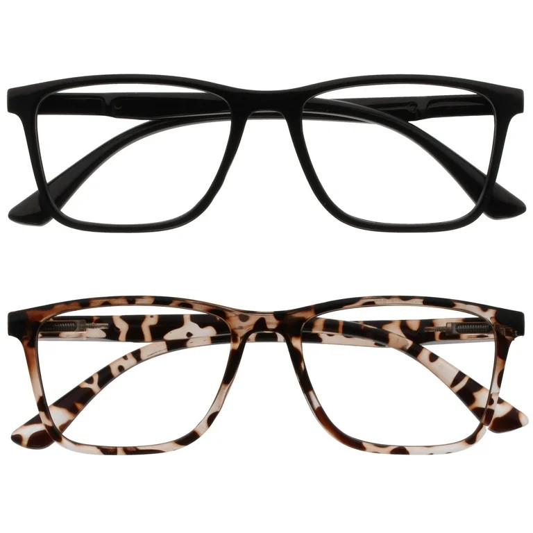 OPULIZE NYX Blue Light Blocking Reading Glasses - Anti-Glare Computer & Gaming Eyewear - 2 Pack -... | Walmart (US)