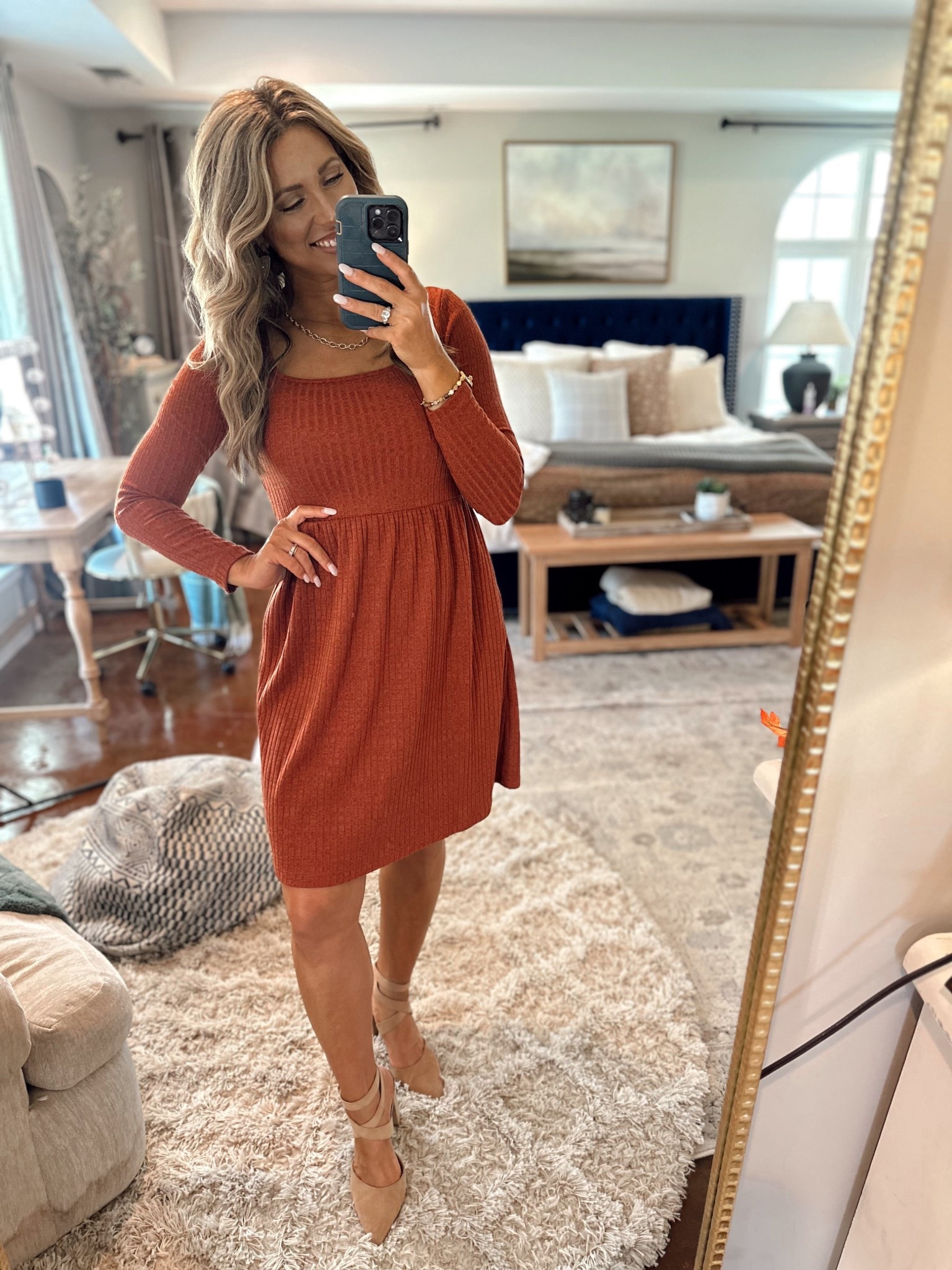 Amazon Fall Dress | Thanksgiving outfit idea | feminine style 

#LTKHoliday #LTKgrwm #LTKFindsUnder50
