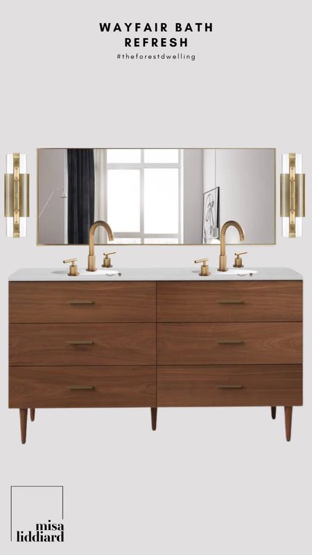 I love the mixture of gold and wood tones in this bath refresh from Wayfair!

#LTKFind #LTKhome