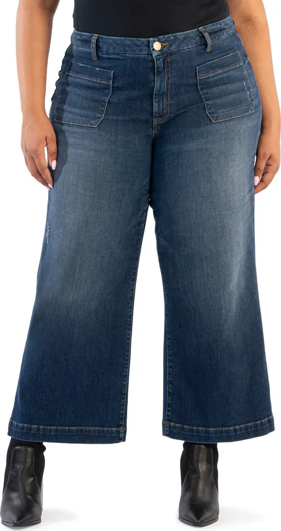 KUT from the Kloth Meg High Waist Ankle Wide Leg Jeans | Nordstrom | Nordstrom