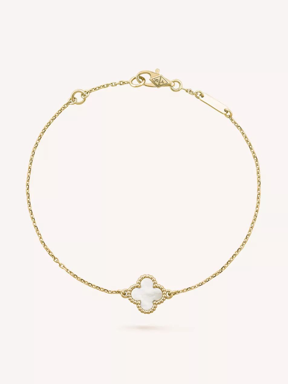 Sweet Alhambra gold and mother-of-pearl bracelet | Selfridges