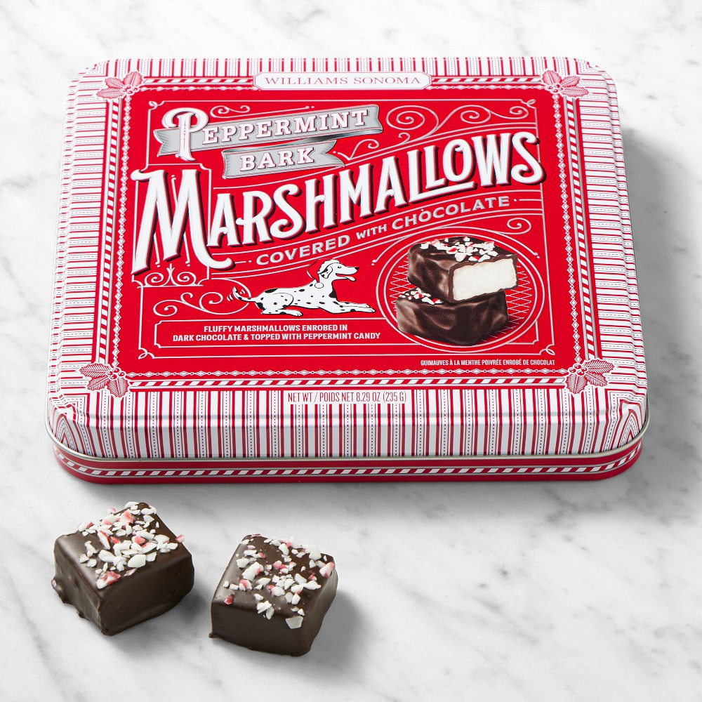 Williams Sonoma Peppermint Bark Chocolate Covered Marshmallows | Williams-Sonoma