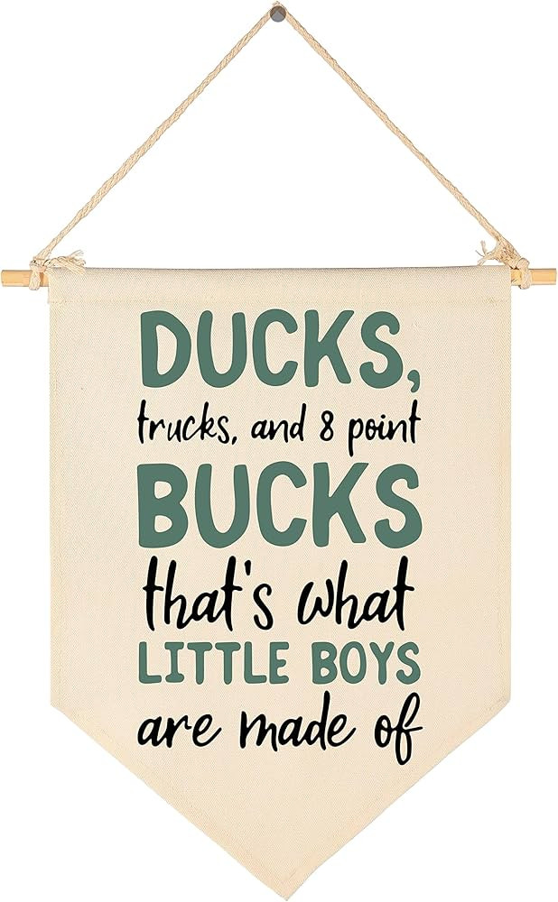 Duck Hunting Nursery Decor-Deer Wall Decor-Birthday Christmas Gift-Canvas Hanging Flag Banner Wal... | Amazon (US)