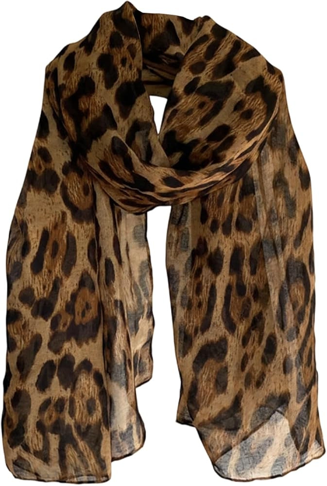Leopard Print Scarf, Stylish And Soft, Perfect For Various Outfits, 1 Piece Brown Leopard Print S... | Amazon (UK)