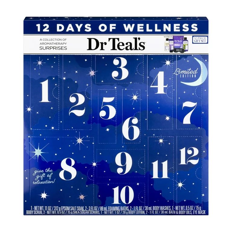 Dr Teal’s 12 Days of Wellness Advent Calendar Gift Set, 12 Piece - Walmart.com | Walmart (US)