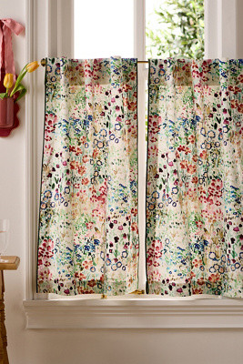 @nestingwithgrace Cotton Floral Printed Cafe Curtains, Set of 2 | Anthropologie (US)