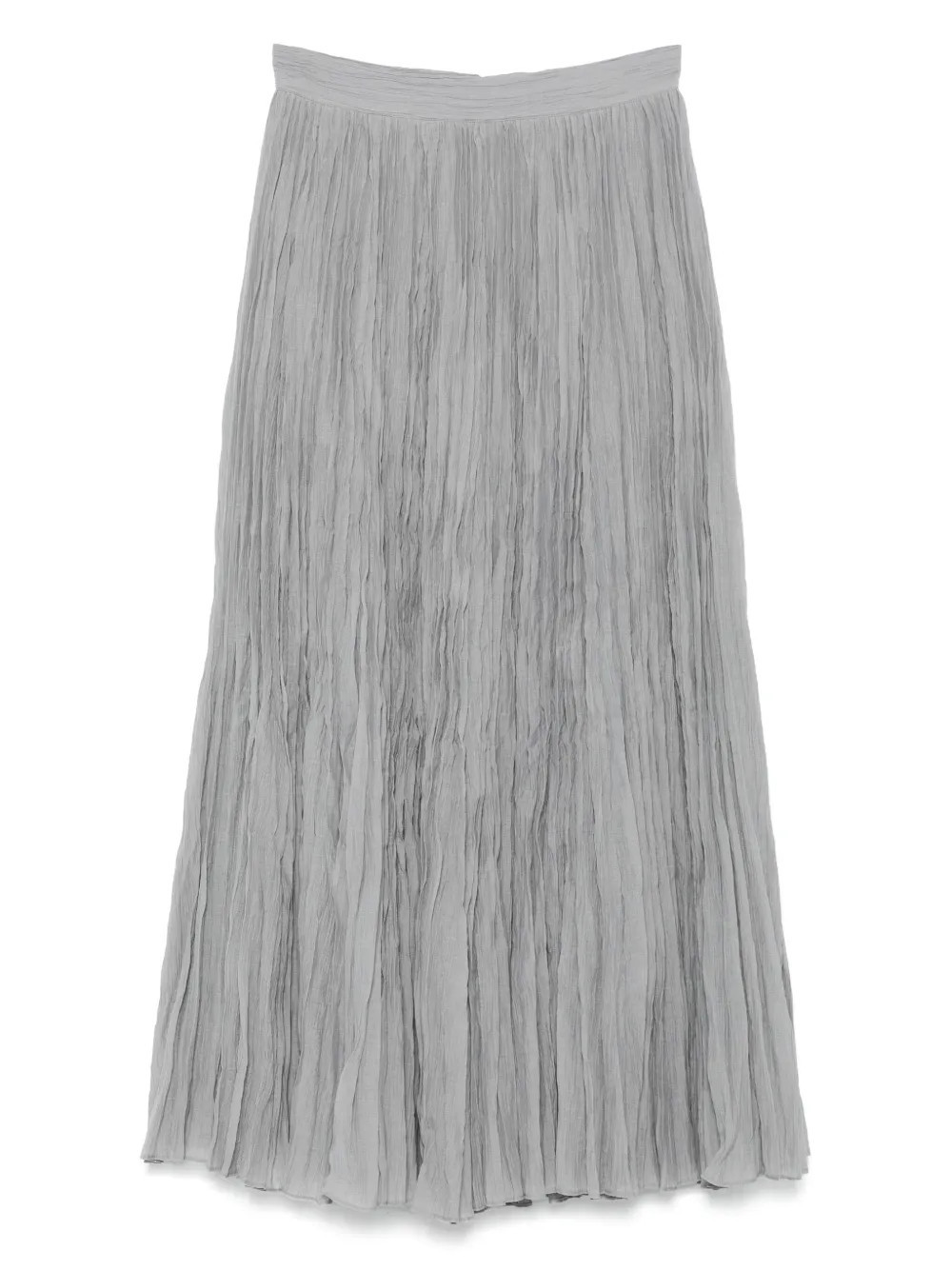 TOTEME crinkled plissé skirt - Grey | Farfetch Global