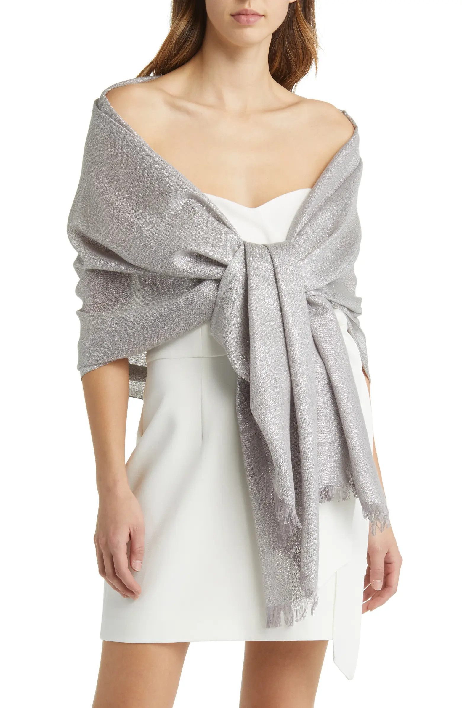 Metallic Lightweight Wrap | Nordstrom