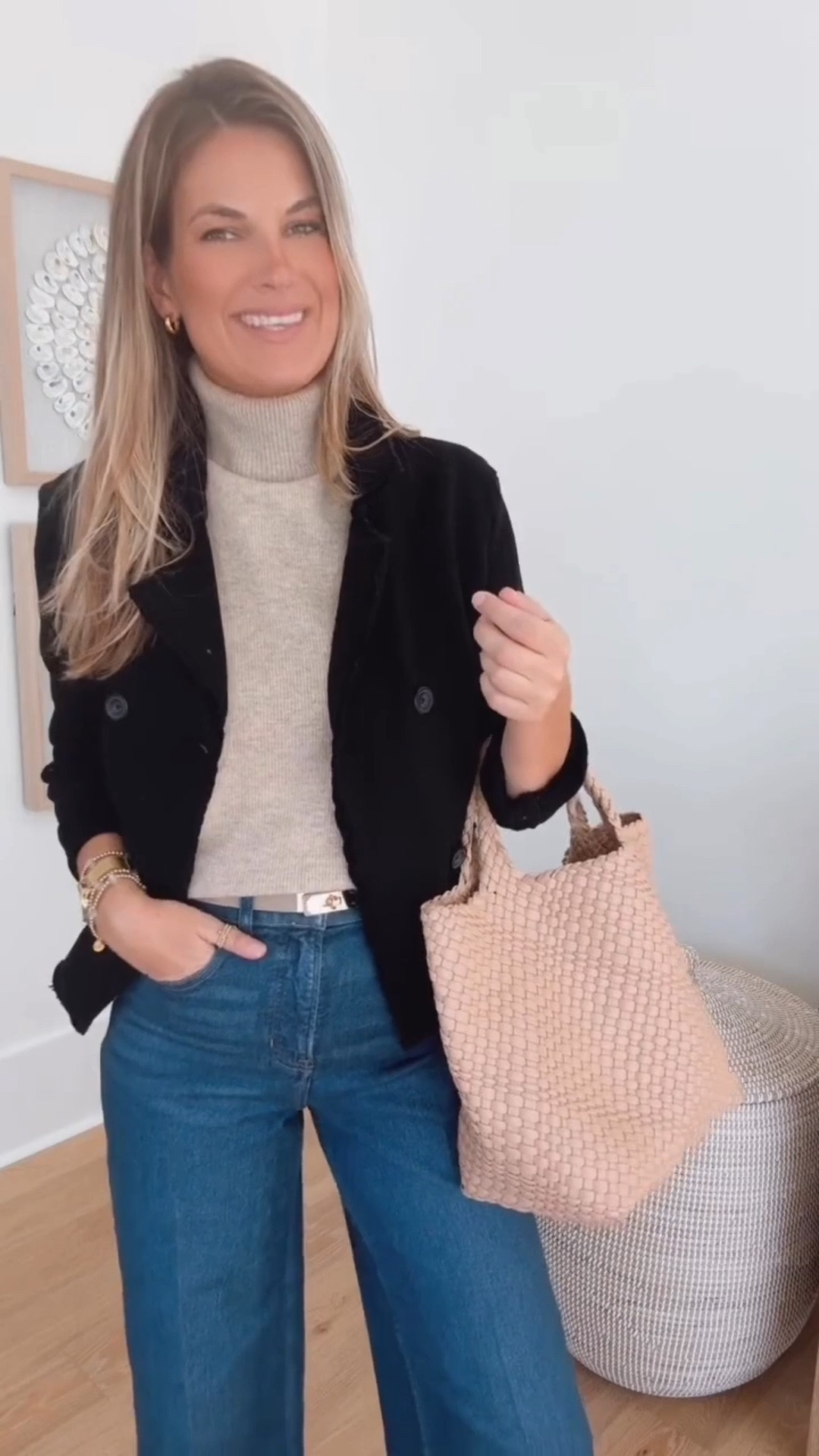 Polished casual outfit.  I am 5’11” wearing small in the tops and small in the jeans (not small tall for an ankle fit - use code RACHELXSPANX for a first time customer discount).  Amazon mules true to size.

#LTKgrwm #LTKootd #LTKWorkwear