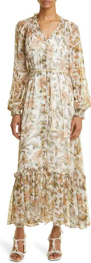 Zimmermann Chintz Semisheer Tiered Long Sleeve Dress | Nordstrom | Nordstrom
