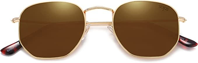SOJOS Small Square Polarized Sunglasses for Men and Women Polygon Mirrored Lens SJ1072 | Amazon (CA)