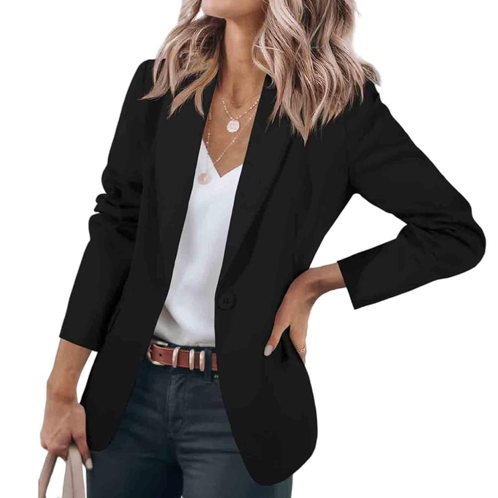 Blazers for Women Business Casual Open Front Long Sleeve Work Office Suit Jackets Blazer Oversize... | Amazon (US)
