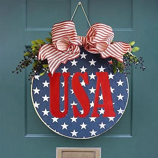 4th of July Decorations for Home,Handcrafted Patriotic Independence Day Wooden Listed Ornament,fo... | Amazon (US)