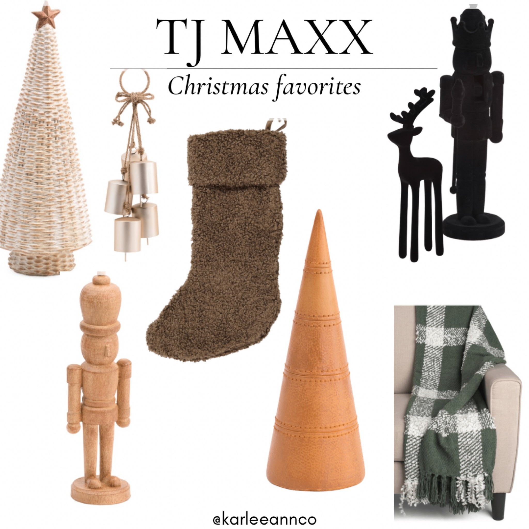 My favorite Christmas home decorations from TJ Maxx! 

Nutcracker, Christmas tree, throw blanket, living room decor, gold bells, stockings, reindeer, garland

#LTKhome #LTKHoliday #LTKSeasonal
