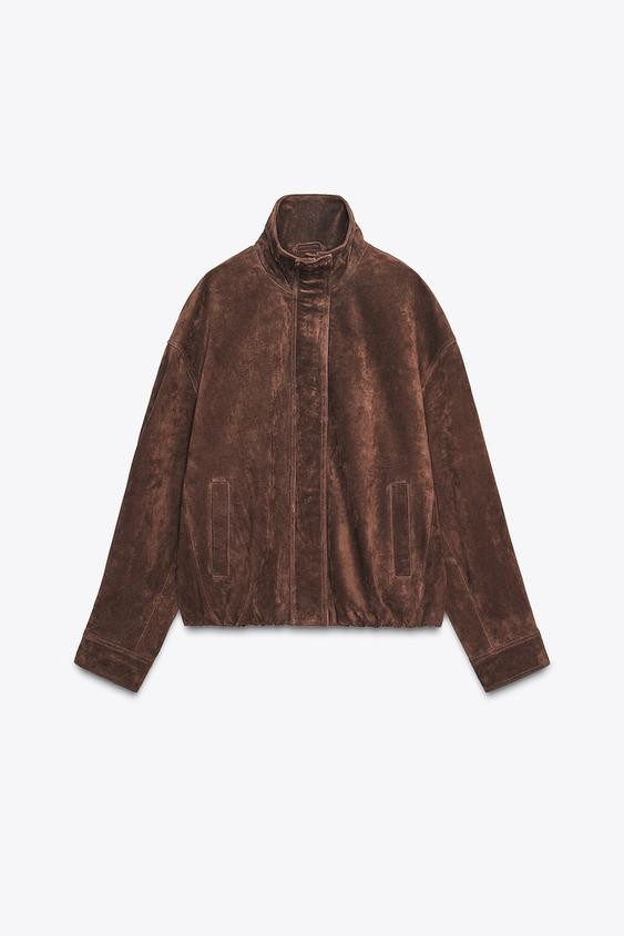 SUEDE LEATHER JACKET | Zara Canada