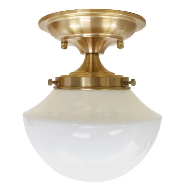 Ankeny 1 - Light 7'' Schoolhouse Semi Flush Mount | Wayfair North America