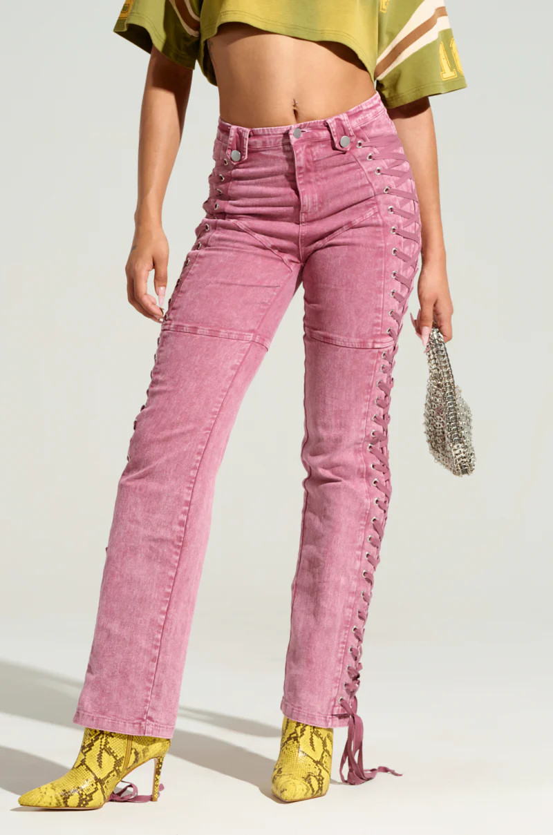 STAND OUT LACED UP JEANS | AKIRA