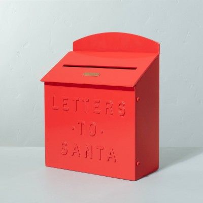 Metal Letters To Santa Mailbox Red - Hearth &#38; Hand&#8482; with Magnolia | Target